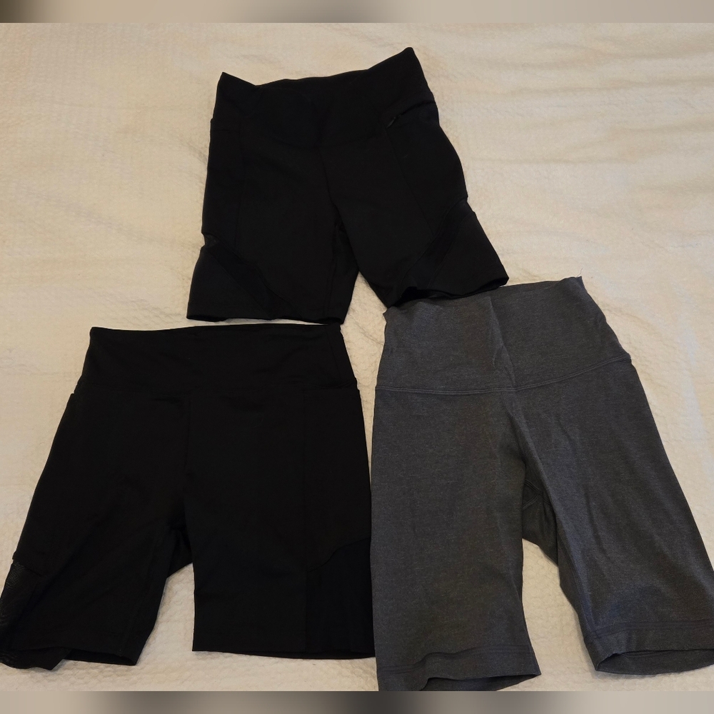3 PAIRS PINK Victoria's Secret Black and Gray Bike Shorts